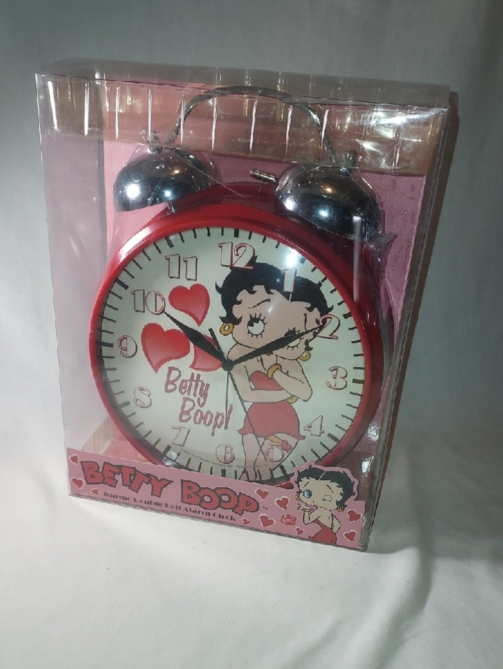 Vintage 2005 Betty Boop Jumbo Double Bell Alarm Clock in Original Packaging